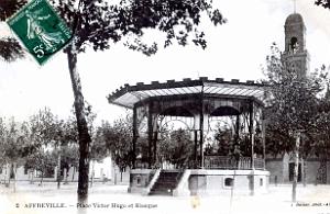 Affreville - Place Victor Hugo et Kiosque - 1912